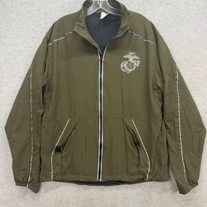 United States‎ Marines Running Jacket Mens Small Green USMC PT Windbreaker USA